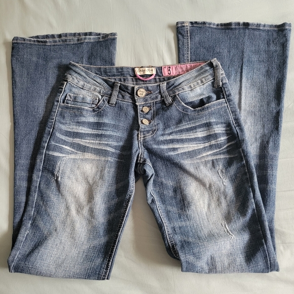 Indigo Rein size 3 flare jeans - Picture 3 of 7